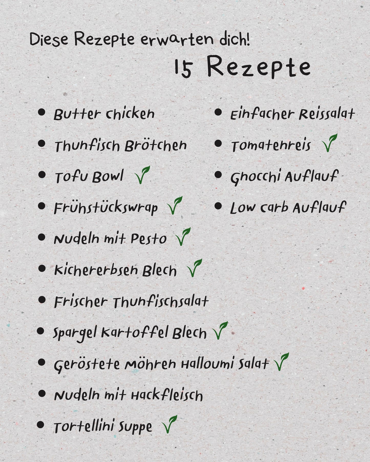 15 x einfache Rezepte (Nachfüllset)